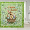 Easter Kids Shower Curtains,Cute Bunny Rabbit Easter Eggs Bathroom Curtains