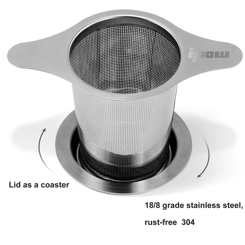 Ipow Tea Infuser 304 Stainless Steel Extra Fine Strainer Steeper