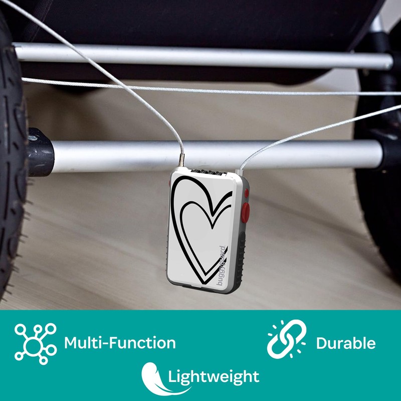 Buggyguard Anti-Theft Retractable Stroller Lock, One Heart