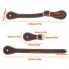ECSiNG 2pcs Brown Leather Spur Straps Adjustable Single Ply Cowhide