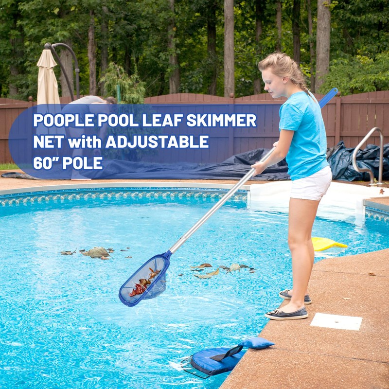 Pool Cleaning Kit, 16'' Pool Brush Head & Pool Skimmer