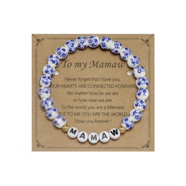 AHAETH Mamaw Gifts Bracelet for Mothers Day Grandma from Grandkids Birthday Best Easter Gift for Mamaw