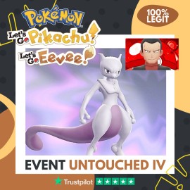 Mewtwo Event Giovanni 191104 2019 Untouched IV Pokémon Let's Go Pikachu Eevee