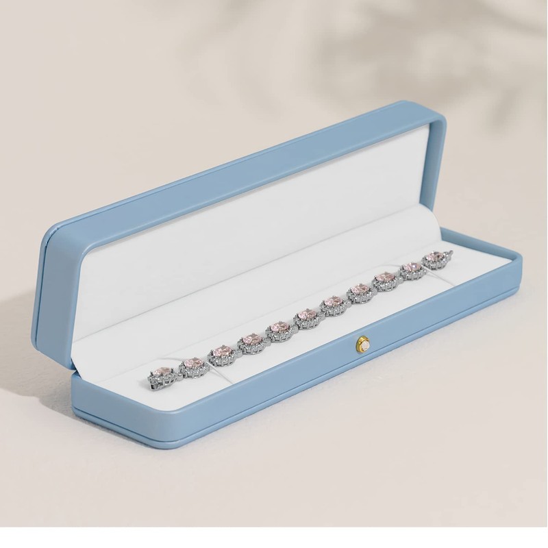 Papten Velvet Interior Gift Box for Chain Blue PU Leather