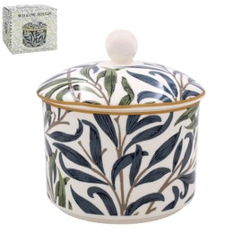 Lesser & Pavey British Designed Willow Bough Sugar Bowl with Lid | Ceramic Sugar Pot with Modern Designs | Sugar Bowls with Lids Perfect for Any Kitchen - William Morris