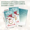 40Pcs Merry Christmas Scratch Off Cards with Stickers - Xmas