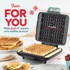 Dash Deluxe No-Drip Waffle Iron Maker Machine 1200W + Hash