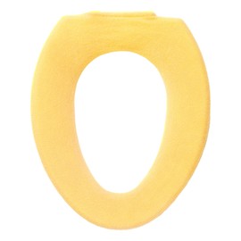 OKA Blooming Season O-Shaped Toilet Seat Cover, Yellow (Made in Japan, Washable, O-Shaped Only)