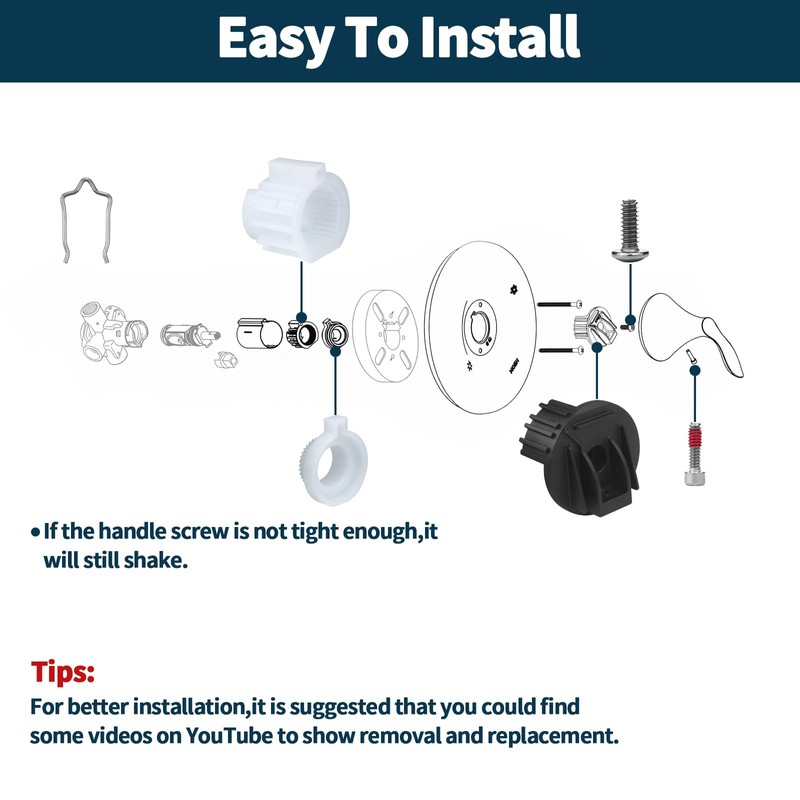 116653 Shower Handle Adapter Kit, Compatible with Moen Posi-Temp Single