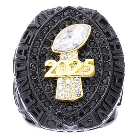 Fantasy Football Championship Ring 2025 And Box Fantasy Football Trophy League Winner (size 11 with free FFL logo box))