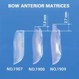 Dental Clear Matrix Anterior Matrice, BT Anterior Matrices Bioclear Style, Transparent Bow Anterior Matrices Sectional Contoured Matrix System (1, M)