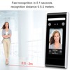 Time Clock Face Recognition Password Attendance Machine 4.3in Touchscreen Infrared
