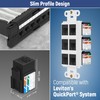 Everest Media Solutions 90° Angled CAT6 Keystone Jack in Black
