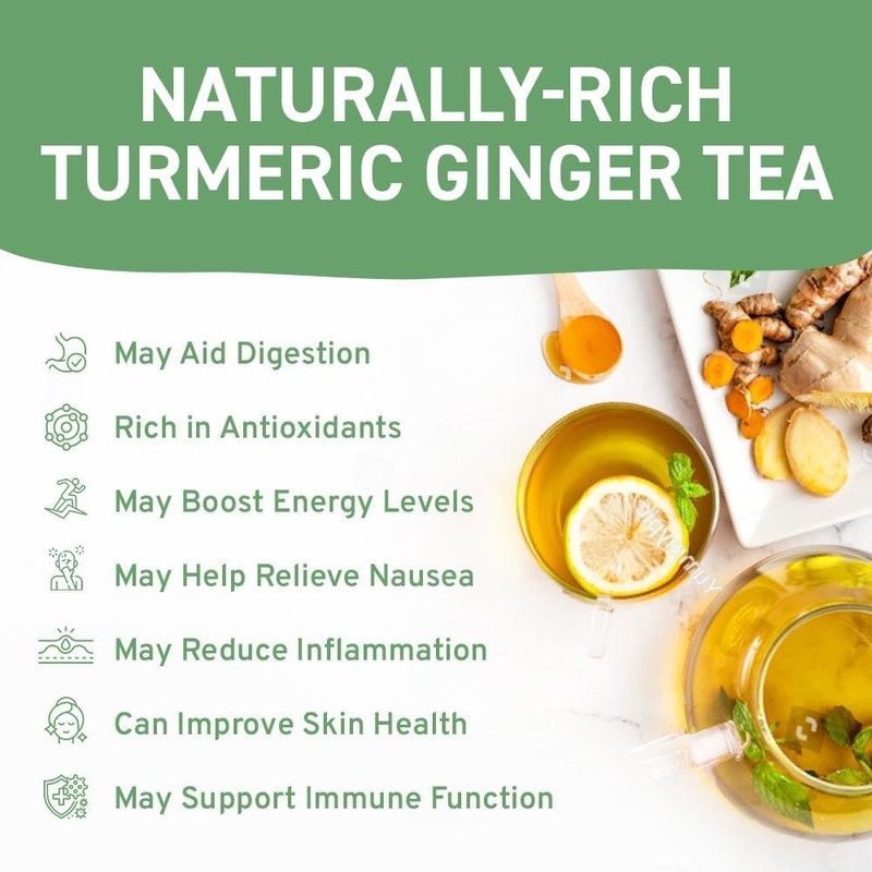 HANDPICK, Turmeric Ginger Tea Bags (100 Herbal Tea Bags) Caffeine