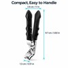 Professional Stainless Steel Angled Toenail Clippers with Wide Jaw, Concave