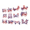 12pcs American Independence Day Glasses American Flag Holiday Glasses for
