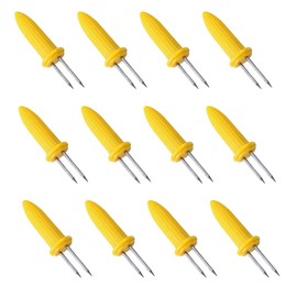 Voarge 12 pieces corn on the cob holder, stainless steel corn on the cob skewers, corn on the cob holder, corn picks for BBQ, grilling, home, cooking, fruit forks