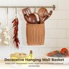 Hanging Wall Basket, Woven Imitation Rattan Storage Organizer, Decorative Door