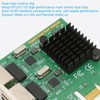 PCI E NIC Network Card 2 Way RJ45 Port for