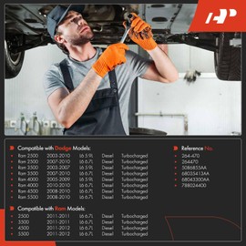 A-Premium Engine Oil Pan Sump with Drain Plug Compatible with Ram 2500 3500 2011, 4500 5500 2011-2012 & Dodge Ram 2500 Ram 3500 2003-2010, Ram 4000 2005-2010, Ram 4500 Ram 5500 2008-2010, 5.9L 6.7L