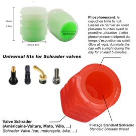 cyclingcolors 10 x Valve Caps, Light Phosphorescent Car Motorcycle Bicycle Valve Cover Wheel Valve Caps Tyre Valve Caps Car Valve Caps Plastic Blue