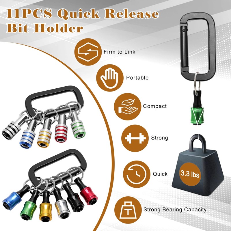 Anglekai 18PCS Bit Holder Cool Gadgets, 11P Drill Bit Holder