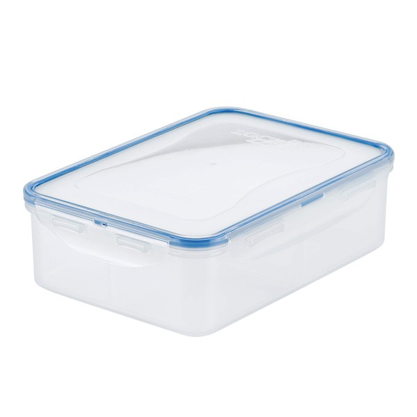 LocknLock Easy Essentials Food Storage lids/Airtight containers, BPA Free, Rectangle-54 oz-for Snacks (4 Section), Clear