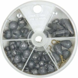 Southbend (12)-SouthBend 72-Piece Sinker Kit Assortment reusable dial container Model: 100