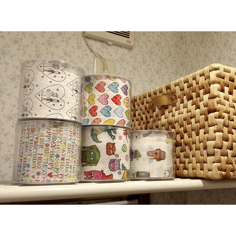 Unbekannt bedrucktes Toilettenpapier Hochzeit Box 10cm