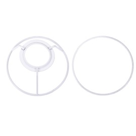 sourcing map Lamp Shade Ring, 110mm Dia. Lampshade Holder Frame Ring for E26/E27 Lamp Socket, Baked Coating Iron 1 Set