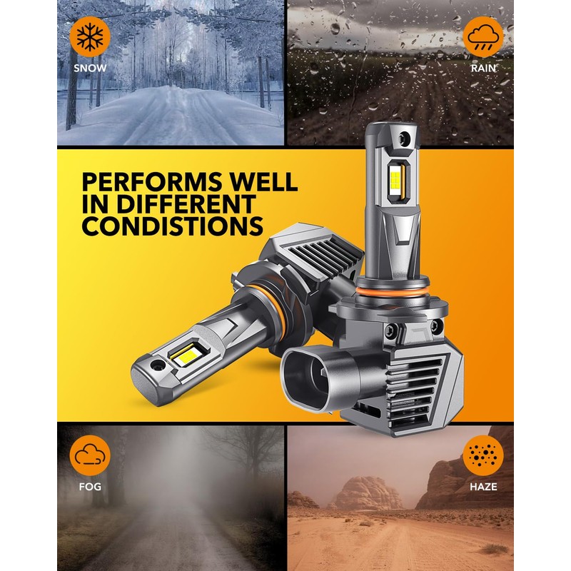 OXILAM 9005 9006 LED Bulbs, 900% High Brightness HB3 HB4