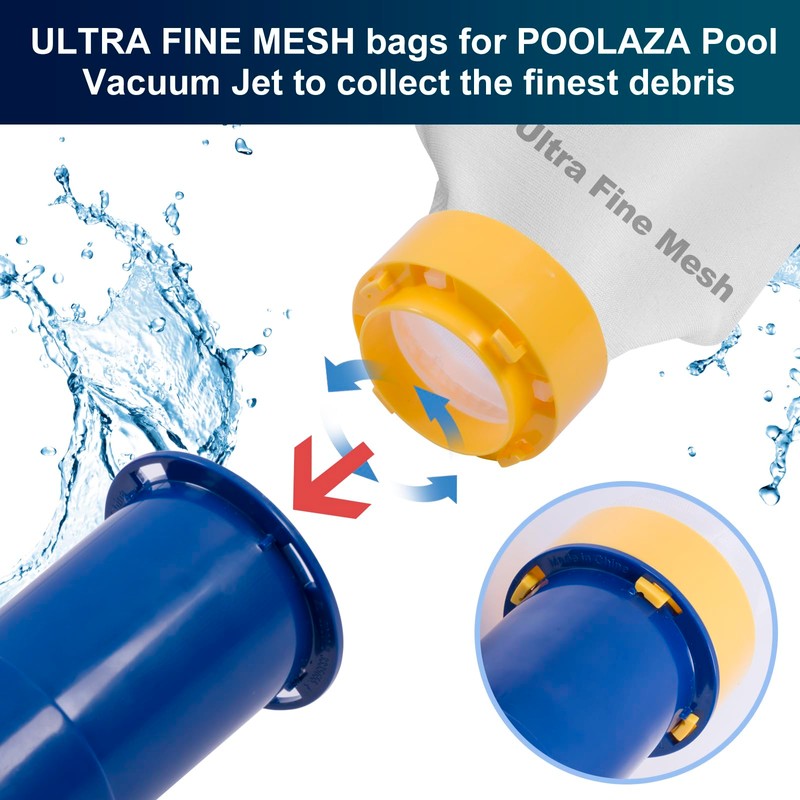 POOLAZA Pool Vacuum Bag Replacement for POOLAZA Pool Vacuum Jet