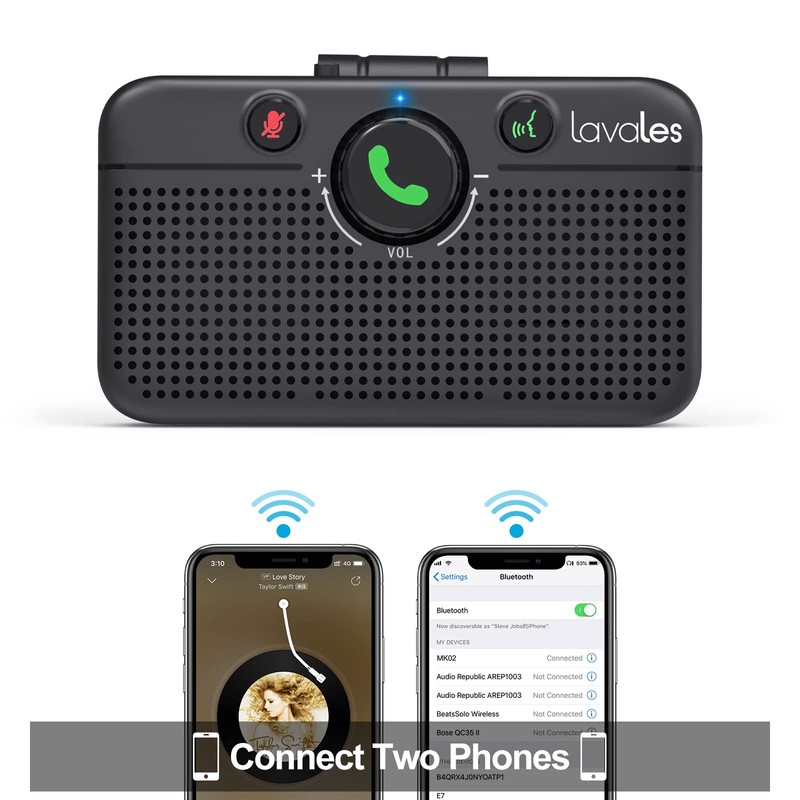 Lavales Bluetooth 5.3 Car Speaker, Handsfree Wireless Bluetooth Speaker Kit