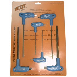 6 Pc Long Arm Hex Key Wrench Set- METRIC