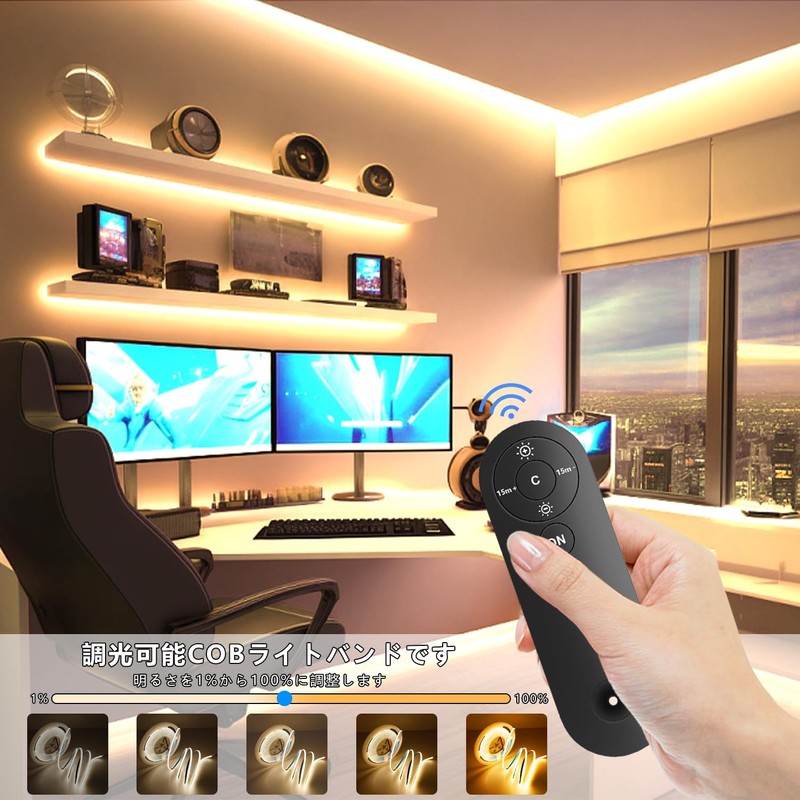 RYE LED Tape Light Remote Control USB Receiver Brightness Adjustment,