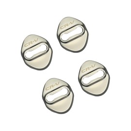 OKAYOHINN CRVF-MGY Honda CR-V Dedicated Striker Cover, Door Lock Cover, Plating, Accessory, Interior Parts, Stainless Steel, 4 PCS (Silver)