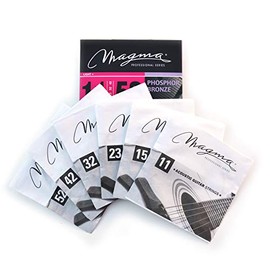 Magma Acoustic Guitar Strings Medium Light Gauge Phosphor Bronze Set.011 - .052 (GA130PB) 1 Set