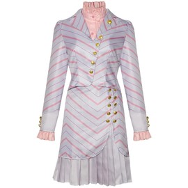 CDQMIU Glinda Costume Glinda Dress Cosplay Outfit Suit Full Set (DRESS, S)