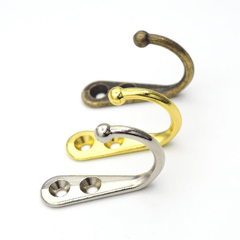 Hymyily 10 Pcs Zinc Alloy Wall Hanging Hooks Antique Hooks