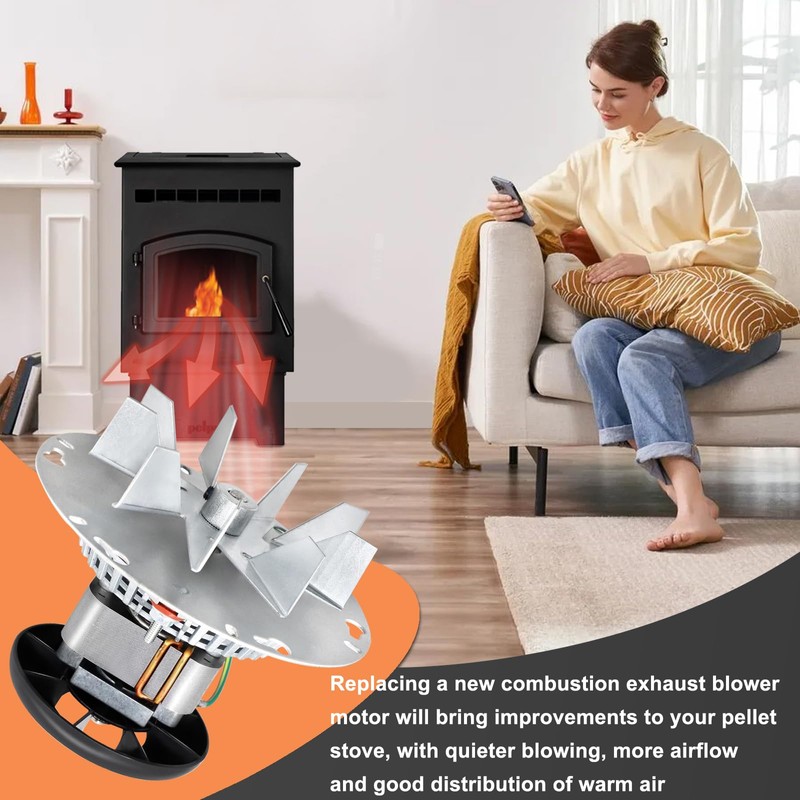 Hiorucet 812-4400 Exhaust Blower Motor for PelPro PP130 PP60 PP130-B