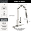 FORIOUS Kitchen Faucet with Pull Down Sprayer, Modern Single Hole