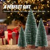 9-Piece Mini Christmas Tree Set - Green Christmas Trees with