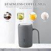 Mikinona Stainless Steel Insulated Travel Cup Leak Proof Portable Handle