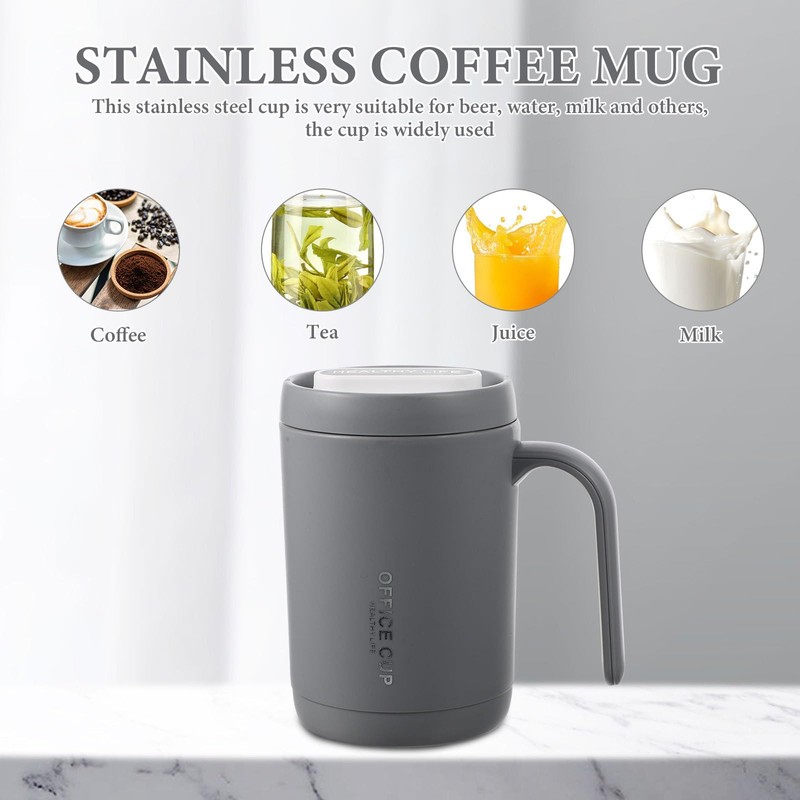 Mikinona Stainless Steel Insulated Travel Cup Leak Proof Portable Handle