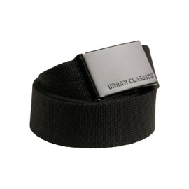 Urban Classics Unisex Adult Canvas Belt - black / black