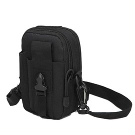 YISILINYX Tactical Molle Pouch,900D Oxford Waterproof Military EDC Pocket Organiser Bag with Adjustable Waist Belt Tactical Utility Belt Pouch for Hiking Camping Cycling Running (Black)