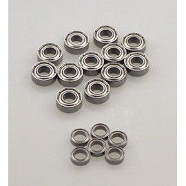 Carson 500904059 Ball Bearing Kit M-06/M-05 Chassis (18) Replacement Part, Model Building, Accessories for RC Vehicle/Remote Controlled Car, Tuning Parts, Grey