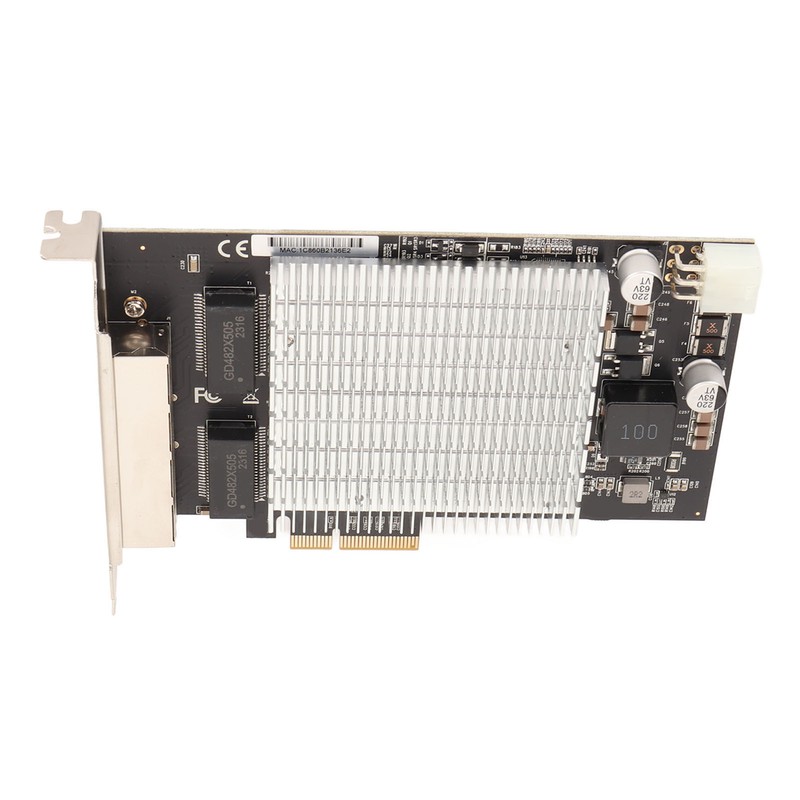 PoE Network Card 4 RJ45 Ports PCIe Slot 2.5G 30W