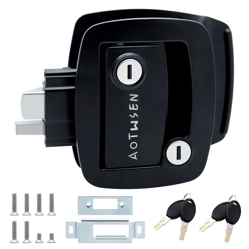 AOTWSEN Camper Door Lock,Rv Door Lock Replacement- Paddle Handle Deadbolt