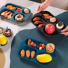 Tanlade 8 Pcs Large Unbreakable Divided Plates 12 Inch Wheat